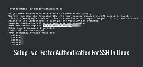 How To Setup Two Factor Authentication For Ssh In Linux