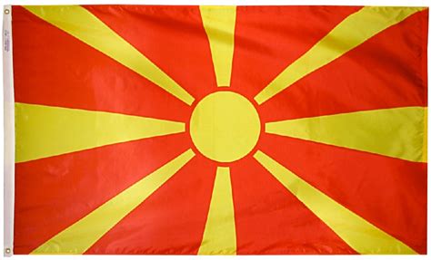 You can personalize, change colors, or add excellent for both outdoor or indoor use our macedonia flags are expertly crafted using heavy weight, 250. Buy North Macedonia, Republic of - 3'X5' Nylon Flag | Flagline