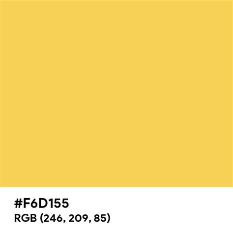 Primrose Yellow Color Hex Code Is F6d155