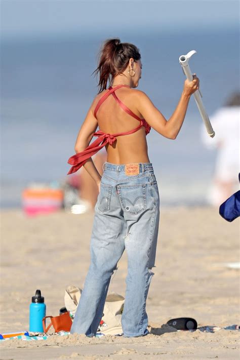 ⏩ Emily Ratajkowski Hits The Beach In A Red Bikini In The Hamptons 50 Photos • Jihad Celeb