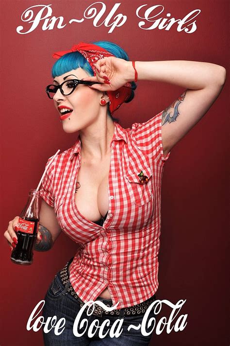 Pin Up Girls Love Coca Cola By Voodica On Deviantart Rockabilly Girl