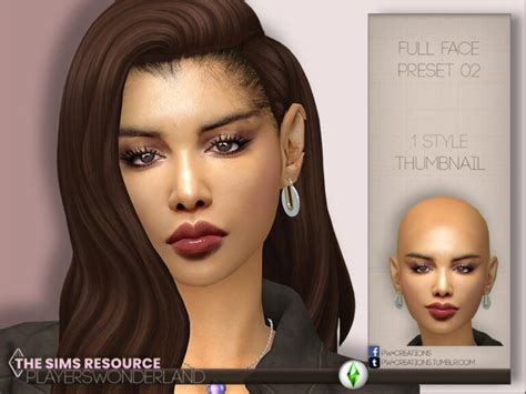 Full Face Preset 02 By Playerswonderland At Tsr Sims 4 Updates