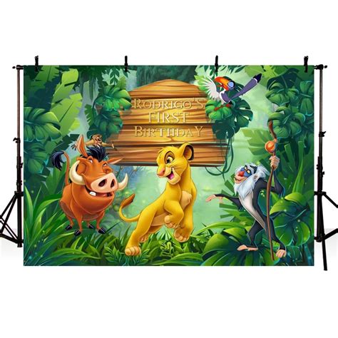 Mehofoto Background Photography Forest Cartoon Lion King Backdrop Boys