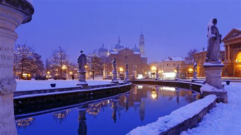 Winter Snow Italy Statues Reflections Bing Wallpaper 75547