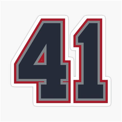Number 41 Stickers Redbubble