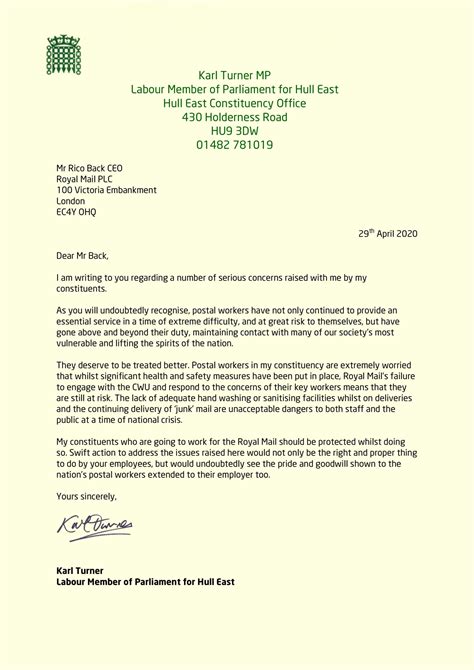 National Postal Workers Day  Karl Turner MP