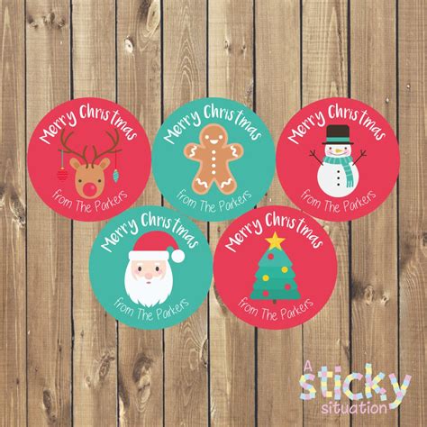 Personalized Christmas Stickers Christmas T Stickers Etsy