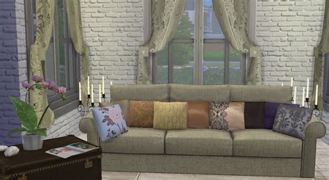 My Sims 4 Blog Mtq Armchair And Pillow Recolors By Ilona
