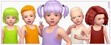 My Sims 4 Blog Ea Toddler Hair Recolors By Wms