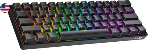 Hkkb Gk61 Mechanical Gaming Keyboard 60 Percent 61 Rgb Rainbow Led