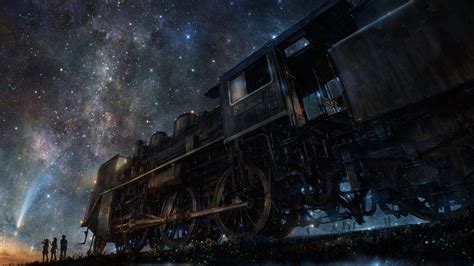 All night trains with business class accommodation 1920x1080 Wallpaper iy tujiki, art, night, train, anime ...