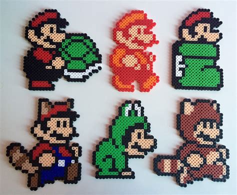Nintendo Perler Bead 8 Bit Pixel Art Mario From Super Mario Ph