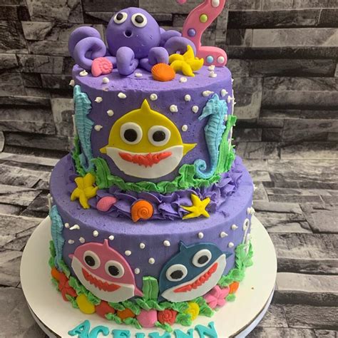 Baby Shark 3rd Birthday Cake