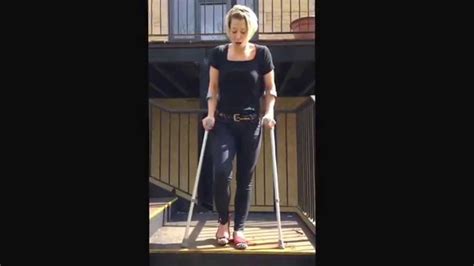 How To Descend Stairs With Two Crutches If No Handrail Partial