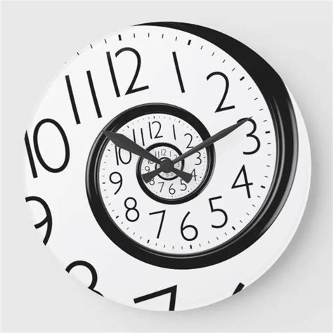 Abstract Time Spiral Infinity Wall Clock Zazzle
