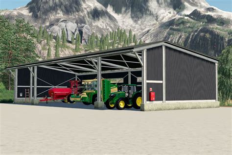 Download Fs19 Mods Placeable Open Front Vehicle Shed