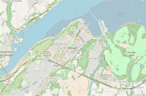 Bangor Map Great Britain 21413563 