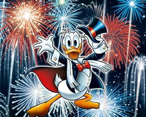 Happy New Year 2018 Donald Duck Disney Duck Disney Art Disney Mickey