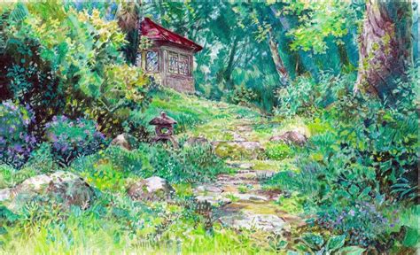 Kazuo Oga Master Study Ghibli Forest Art Art Studio Ghibli Background