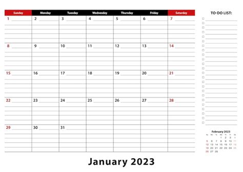 Premium Vector January 2023 Monthly Desk Pad Calendar Week Starts