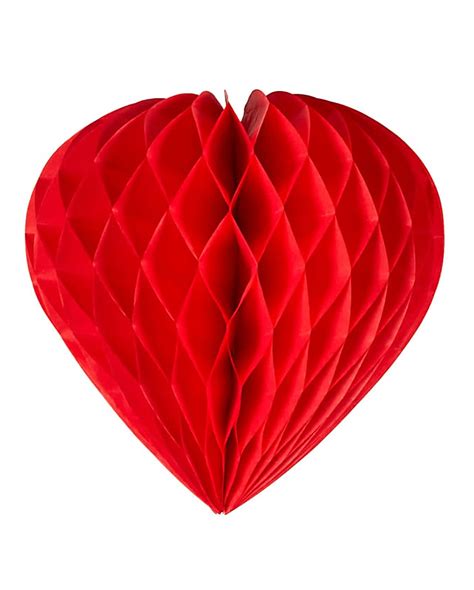 Honeycomb Heart Red 30cm As Romantic Wedding Decoration Horror