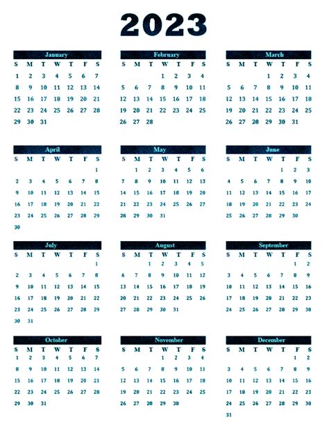 Calendar 2023 Transparent Png Png Mart