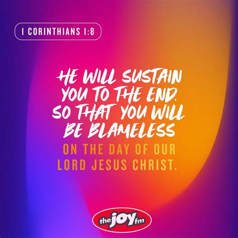 Verse Of The Day 1 Corinthians 18 The Joy Fm