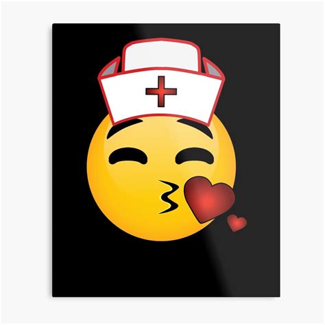 Nurse Emoji Metal Print By Edgyshop Redbubble