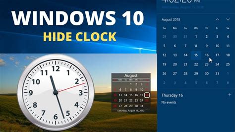 How To Hide The Clock In Windows 10 Windows Hidden Clock Settings