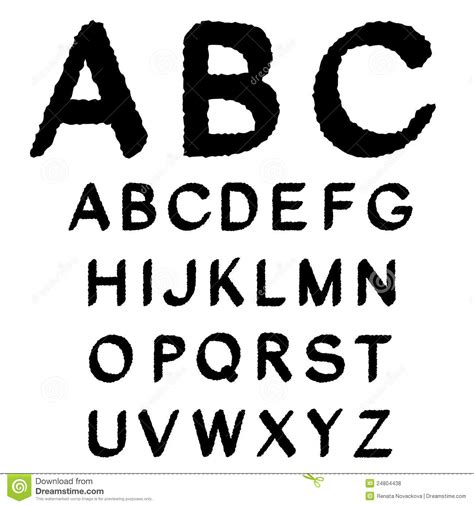 Download the perfect alphabet letters pictures. Black And White Font Alphabet Stock Vector - Illustration ...