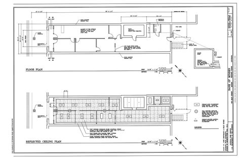 Floor Plan And Reflected Ceiling Plan Bank Of Minden 605 Main Street