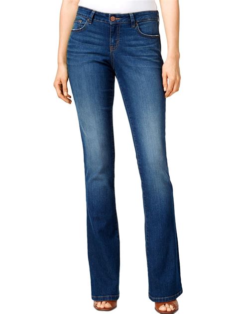 Style And Co Womens Curvy Fit Low Rise Boot Cut Jeans Blue 6