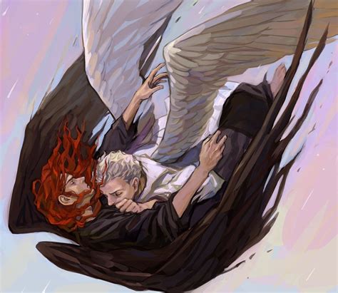 Pin By Emu On Good Omens Good Omens Book Angels And Demons Drawings