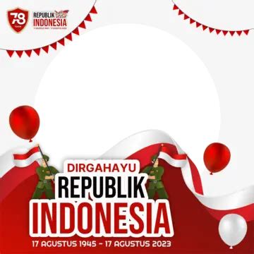 Hut Ri Ke Official Design Happy Twibbonize Of Indonesian Independence Day Vector Hut Ri