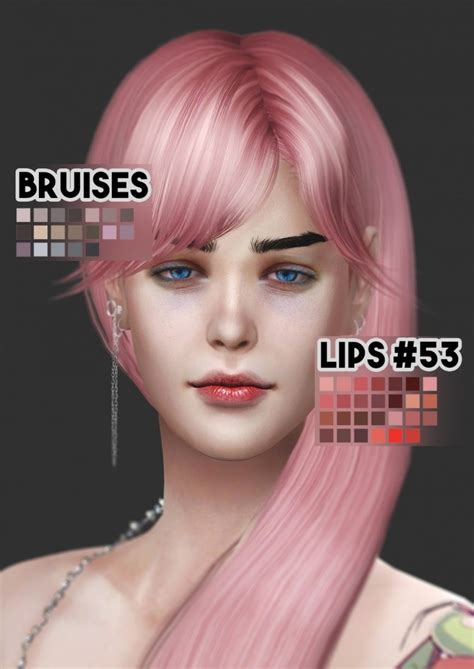 Bruises And Lips 53 At Magic Bot Sims 4 Updates