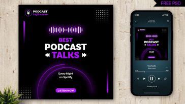 Free Podcast Cover Art Design Template Psd Download Psfiles