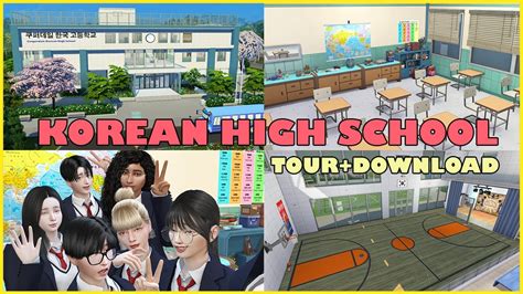 Korean High School The Sims 4 Tour Download Youtube
