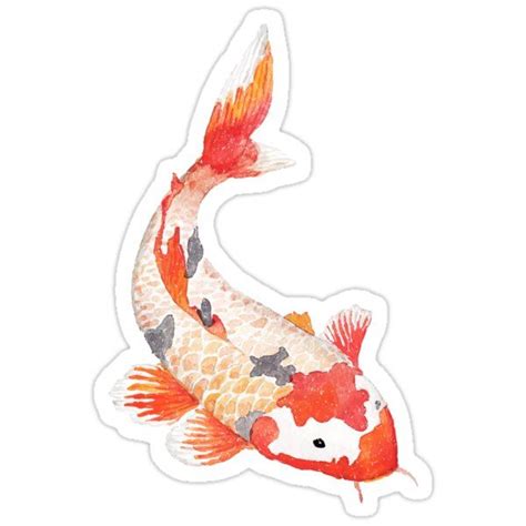 Koi Fish Sticker For Sale By Deathtoprint Sticker Art Cool