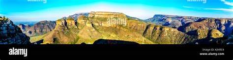 Mountain Ranges Of Blyde River Canyon Nature Reserve On The Panorama