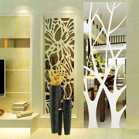 50cm185cm Removable Lucky Tree Acrylic Mirror Wall Stickers Diy
