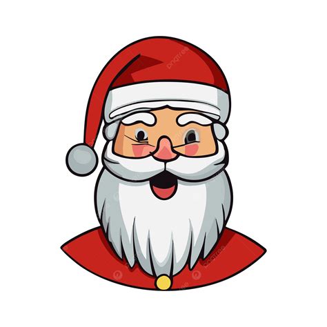 Illustration Of Santa Clauss Cute Smiling Face Vector Santa Claus