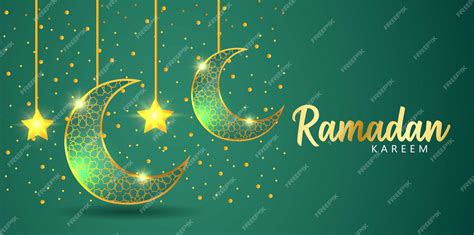 Premium Vector Green Background Design About The Month Of Ramadan A