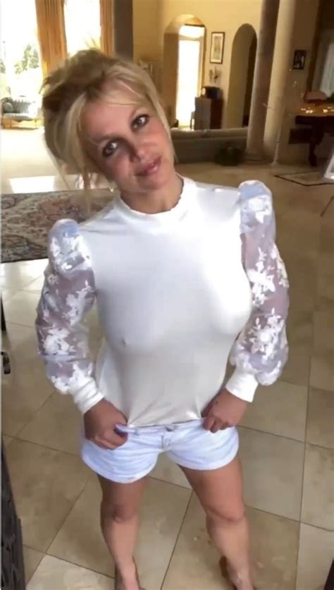 Britney Spears Poses In See Through Top After Star Reveals She ‘nearly Got A Boob Job Following