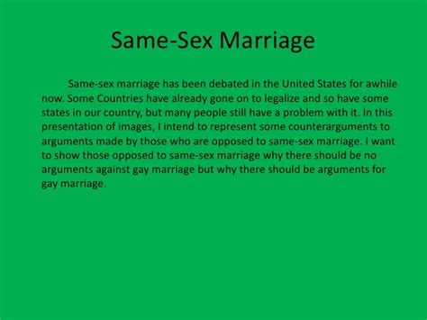 Same Sex Marriage Powerpoint 1