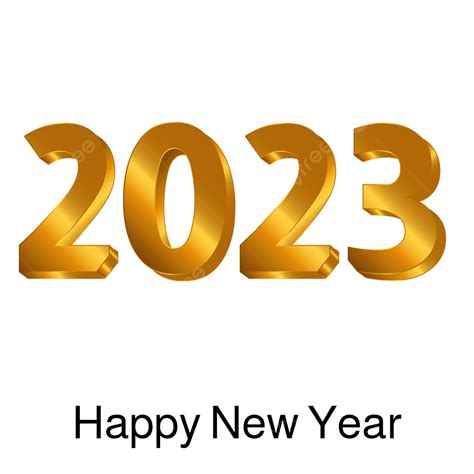 Gambar 3d 2023 Selamat Tahun Baru Font Seni Desain Elemen Kalender