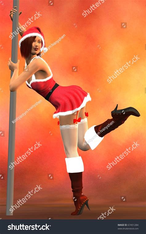 Dancing Santa Sexy Girl Stock Illustration 67451284 Shutterstock