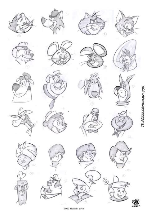 Hanna Barbera Heads Cartoon Character Design Classic Cartoon