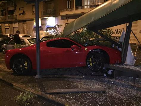 Footballer Martin Caceres Crashes Ferrari 458 Italia In Italy Gtspirit