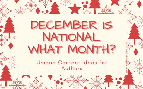 Unique Author Branding And Content Ideas Using December Observances