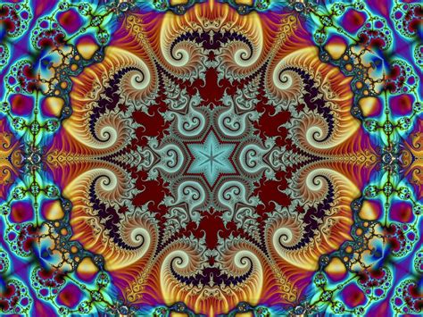 Assorted Color Mandala Artwork Fractal Abstract Psychedelic Hd